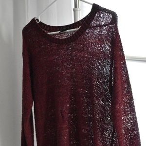 Burgundy Knit Sweater - size M
